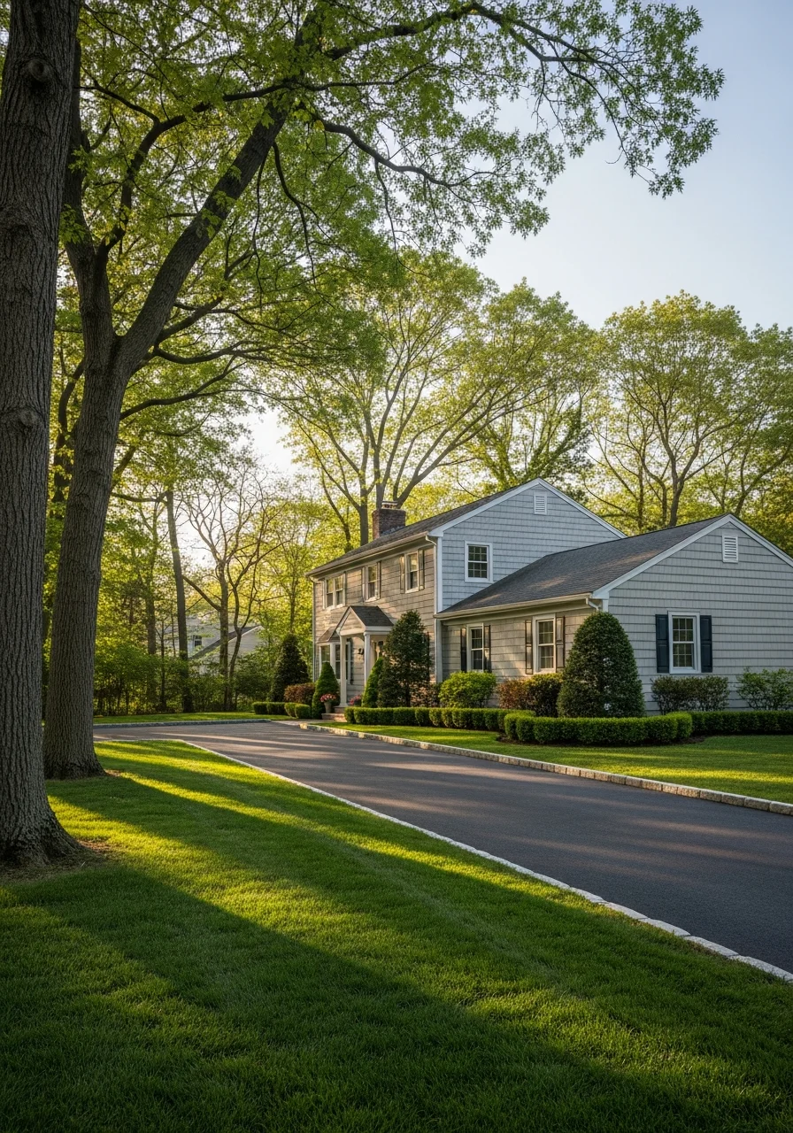 Ronkonkoma home exterior showing standard property features and yard maintenance common to the area.