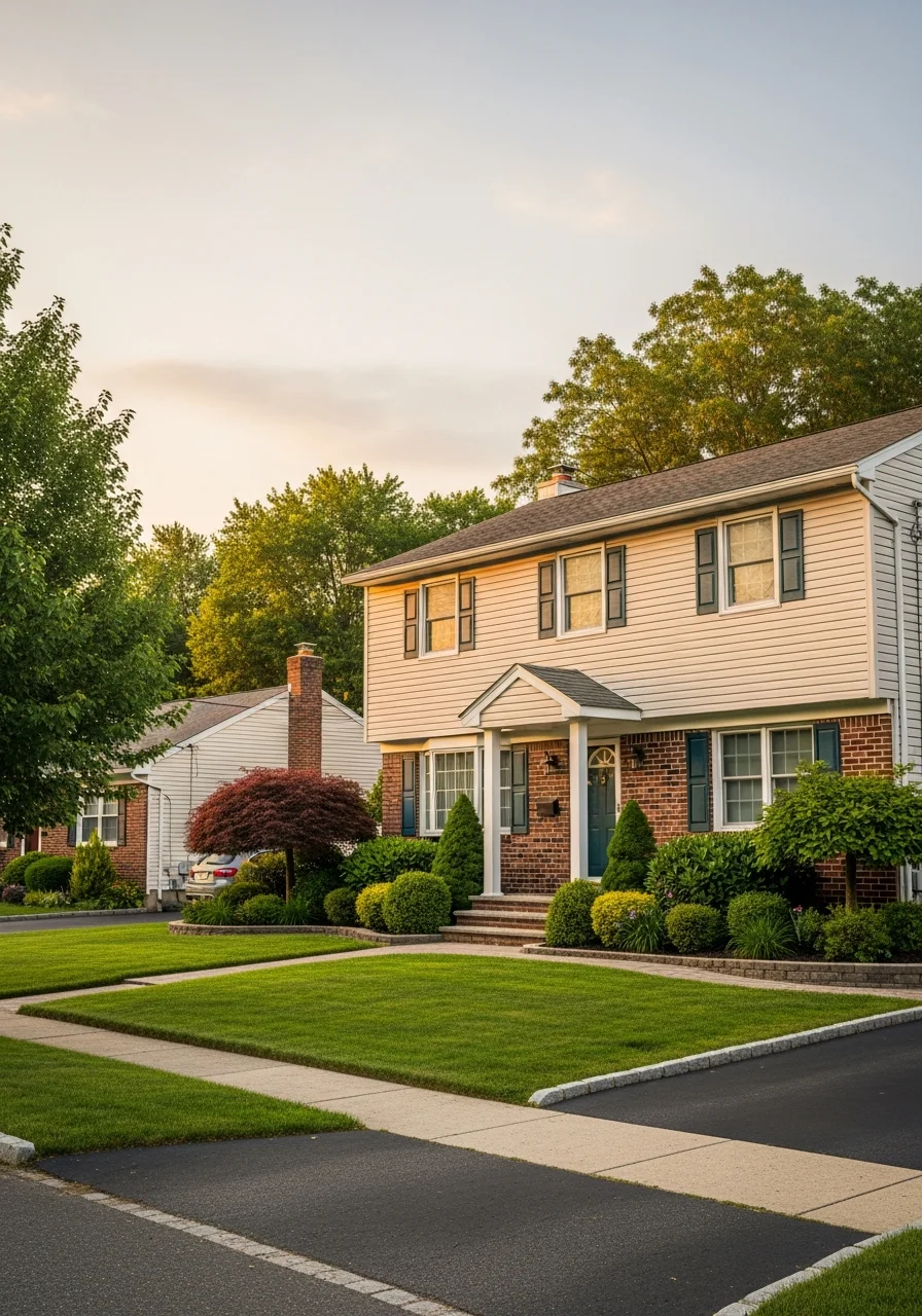 Smithtown home exterior showing typical property features and landscaping common to the neighborhood.